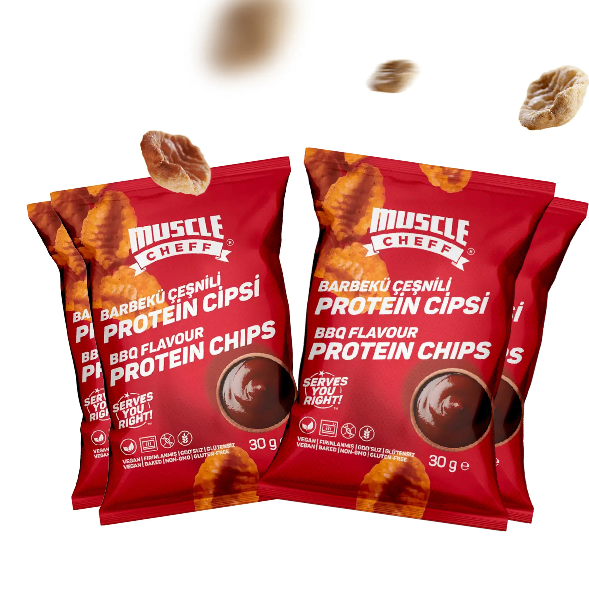 4'lü Barbekü Çeşnili Proteinli Cips